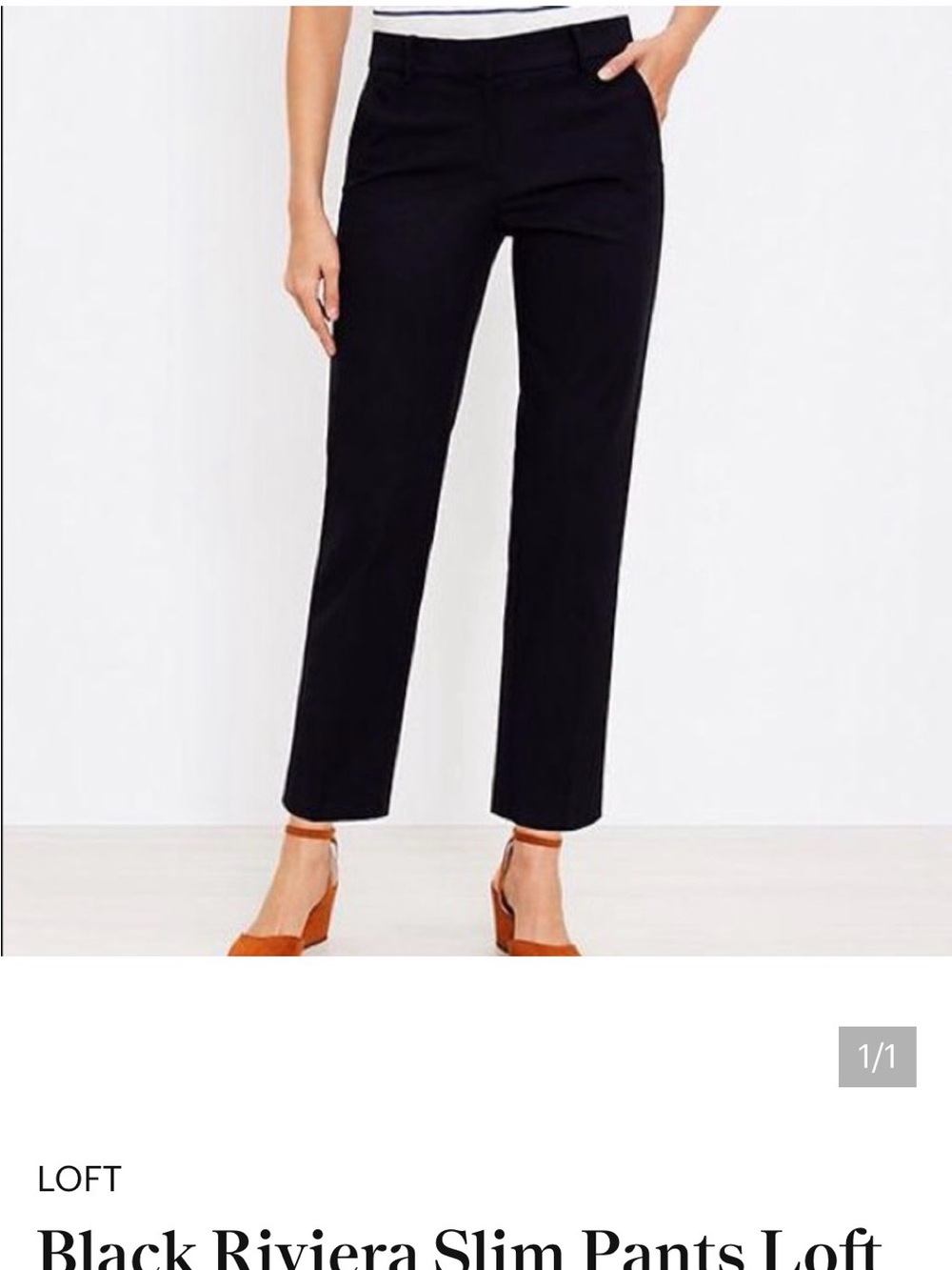 LOFT black Riviera Slim pants size 2T